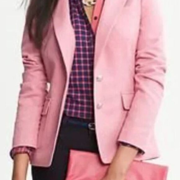 Banana Republic Pink Women's Wool Blazer elbow patches size 6 NEW with tags - Picture 1 of 11